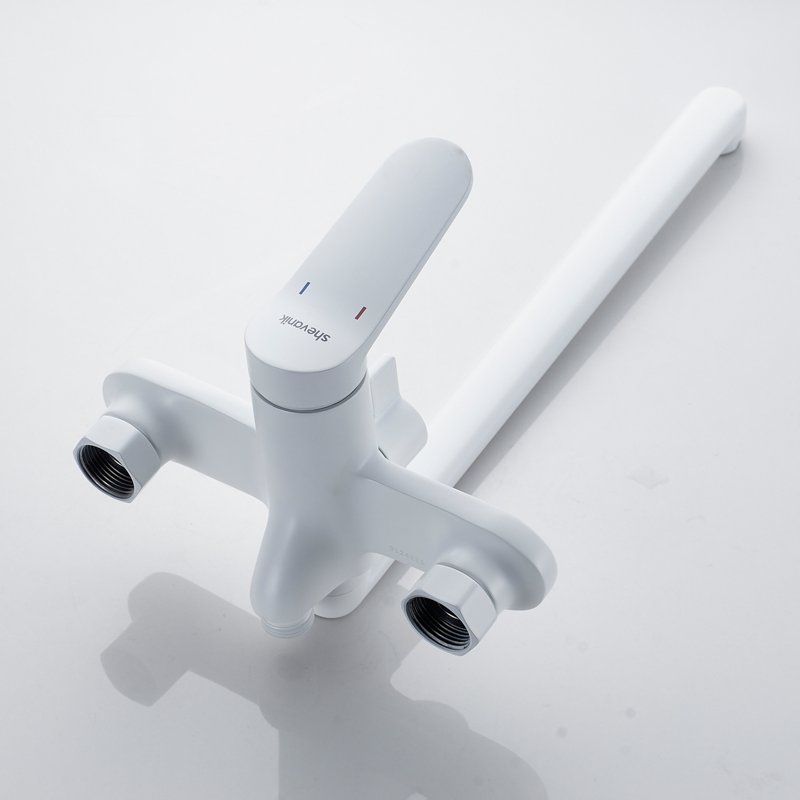 Смеситель для ванны Shevanik S4322C, белый