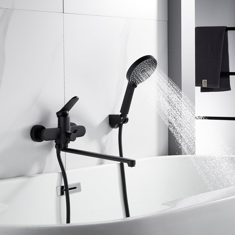 Смеситель для ванны Shevanik S4322H, черный