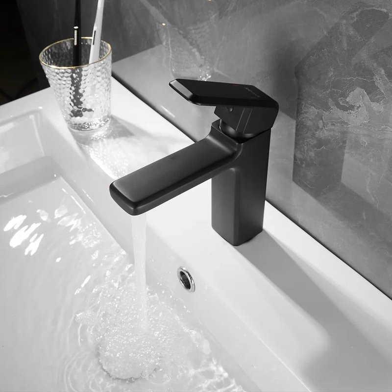 Смеситель для раковины Shevanik S8801H, черный