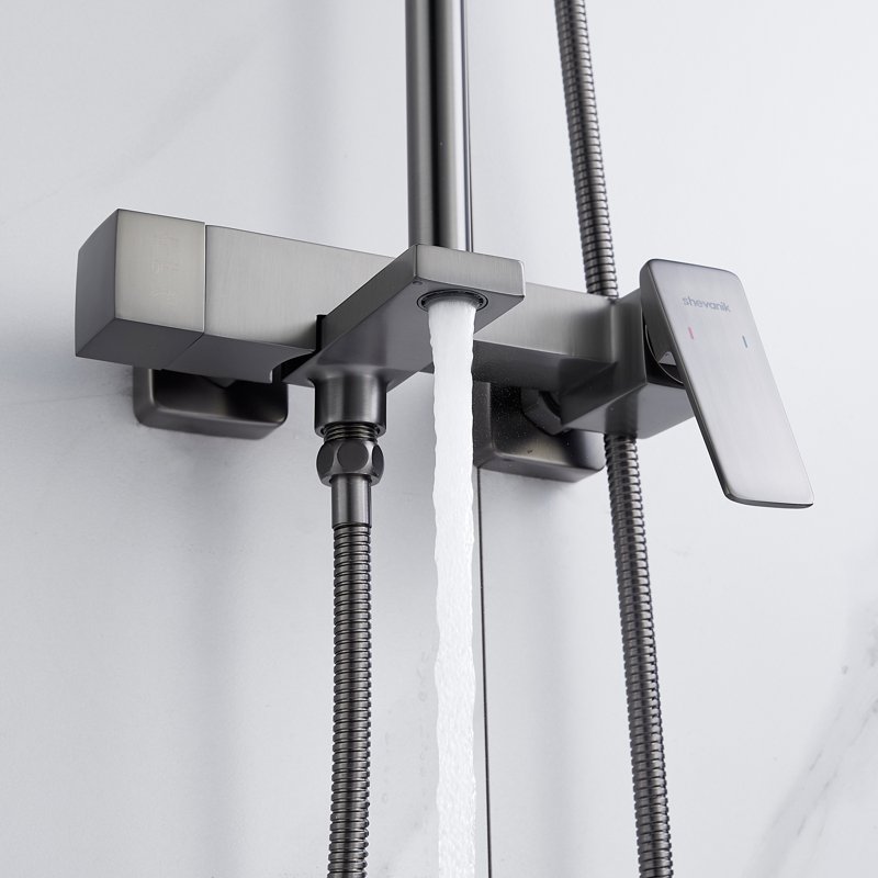 Душевая система Shevanik S8136H, черный