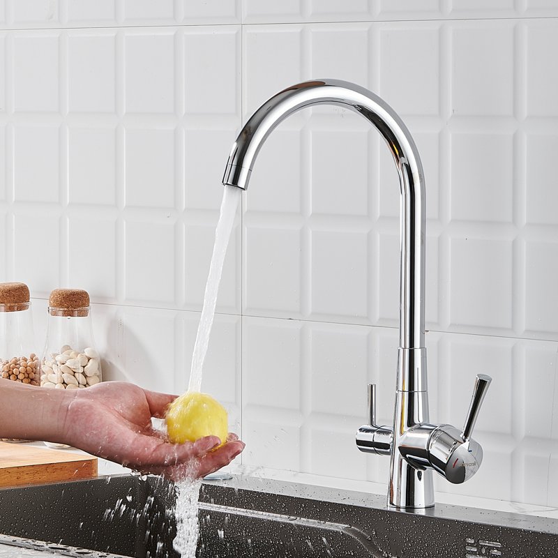 Смеситель для кухни с подключением фильтра Shevanik S428, хром