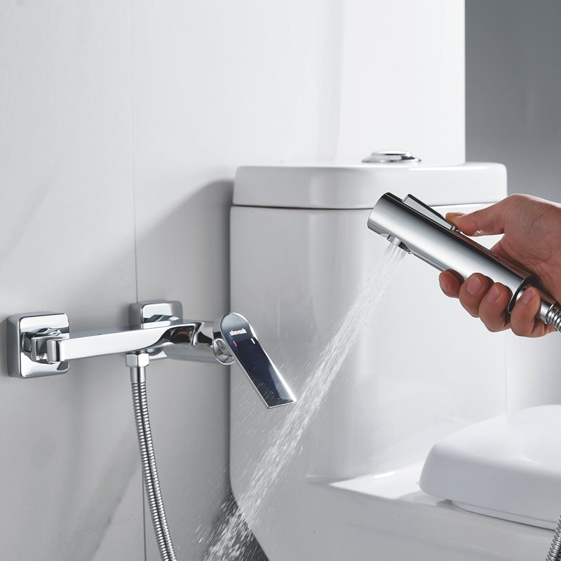 Гигиенический душ со смесителем Shevanik S107Q, бронза