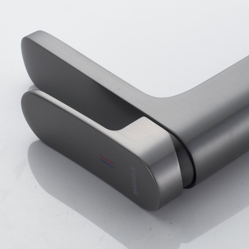 Смеситель для раковины Shevanik S4501T, оружейная сталь