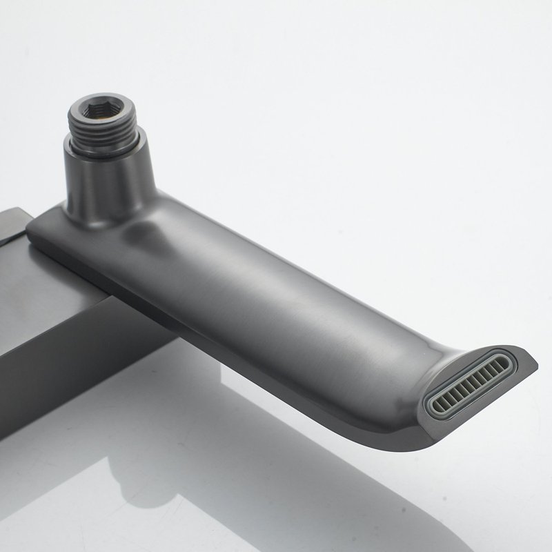 Смеситель для ванны Shevanik S4002T, оружейная сталь