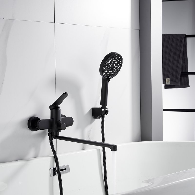 Смеситель для ванны Shevanik S4322H, черный