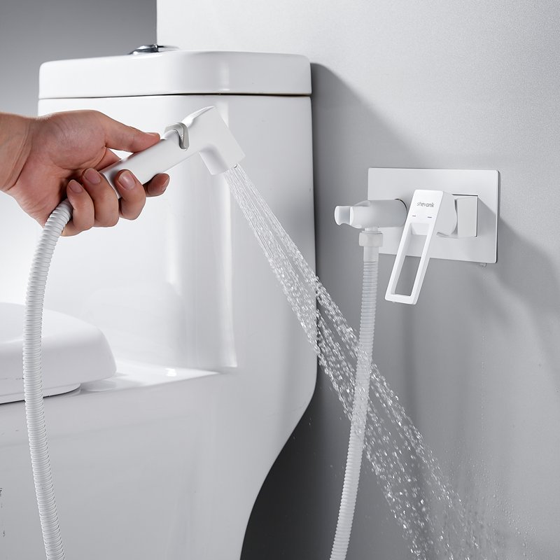 Гигиенический душ со смесителем Shevanik S6805С-1, белый