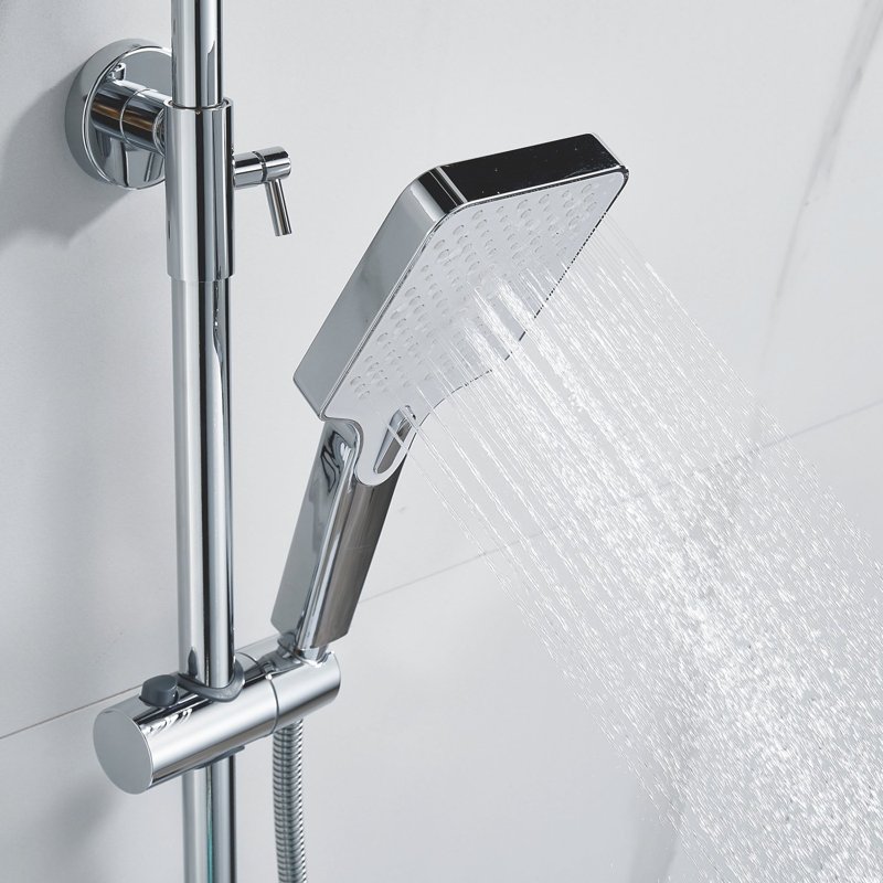 Душевая система Shevanik S6036H, черный/хром