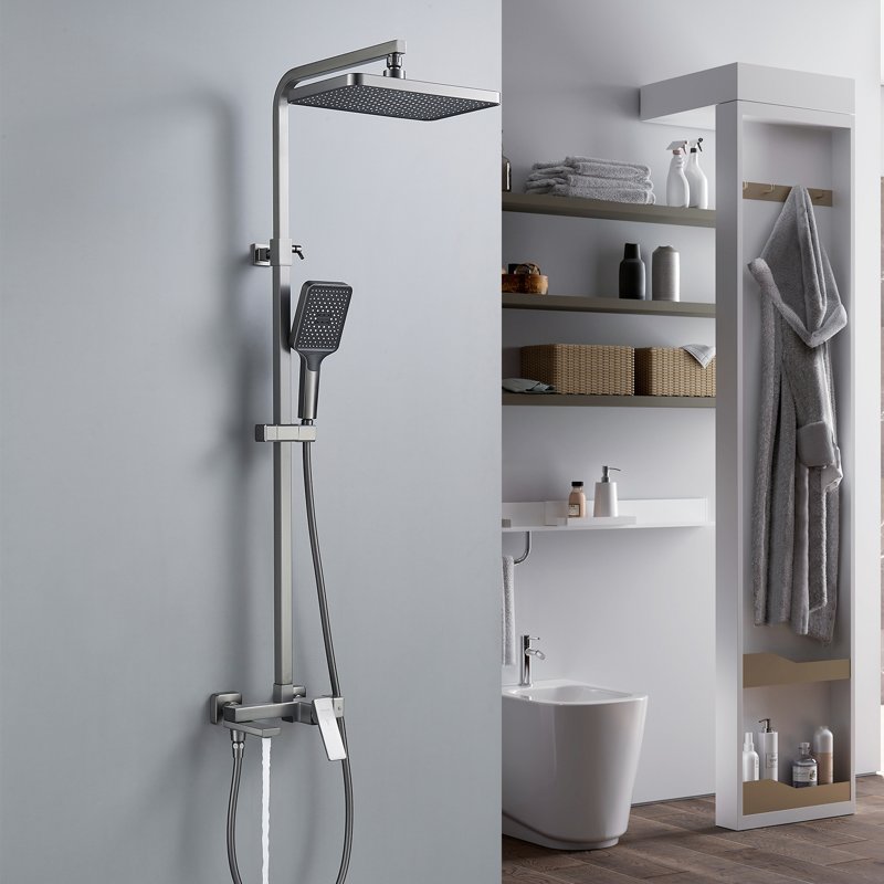 Душевая система Shevanik S9036F, белый/хром