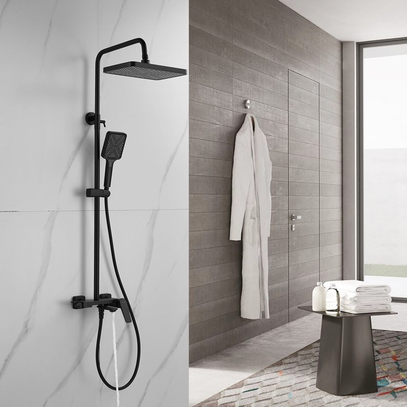 Душевая система Shevanik S8236H, черный