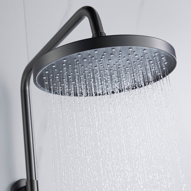 Душевая система Shevanik S9636T, оружейная сталь