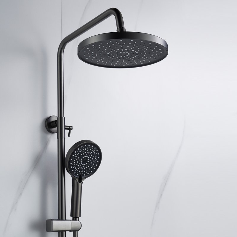 Душевая система Shevanik S9636T, оружейная сталь