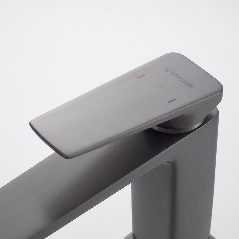 Смеситель для раковины Shevanik S8901T-1, оружейная сталь