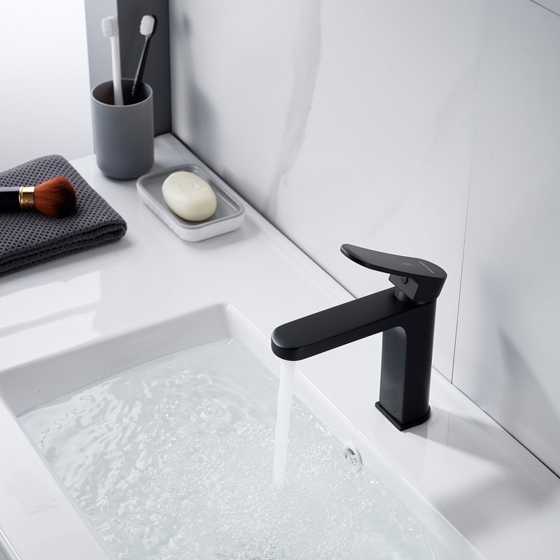 Смеситель для раковины Shevanik S4501H, черный