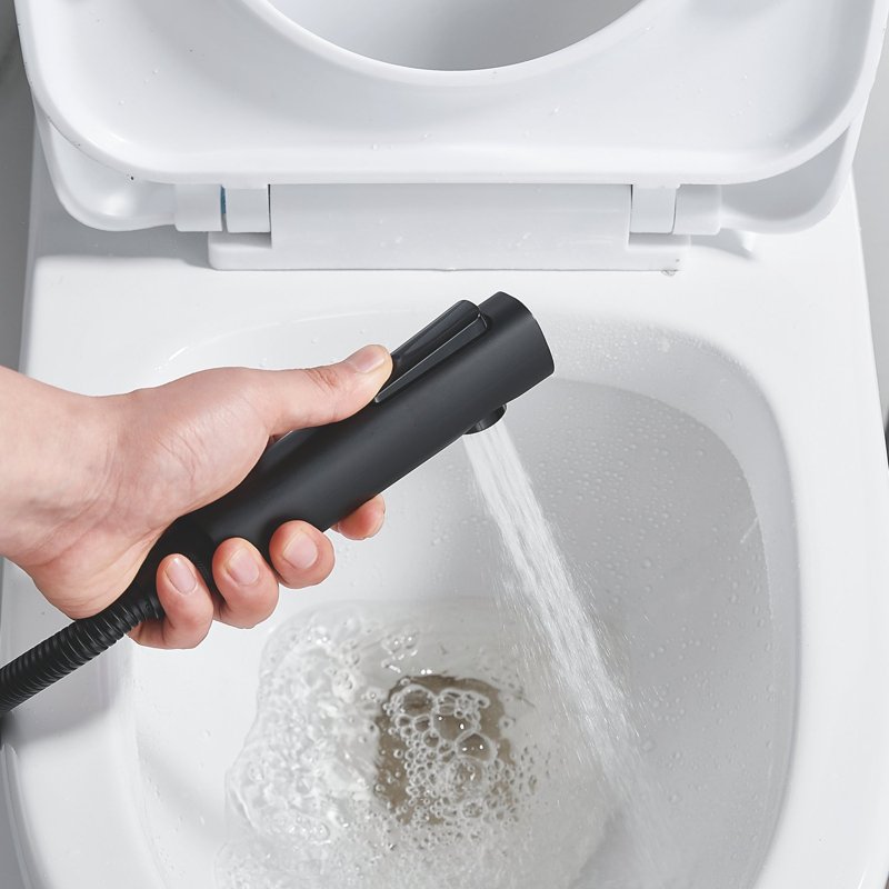 Гигиенический душ со смесителем Shevanik S8105H-1, черный