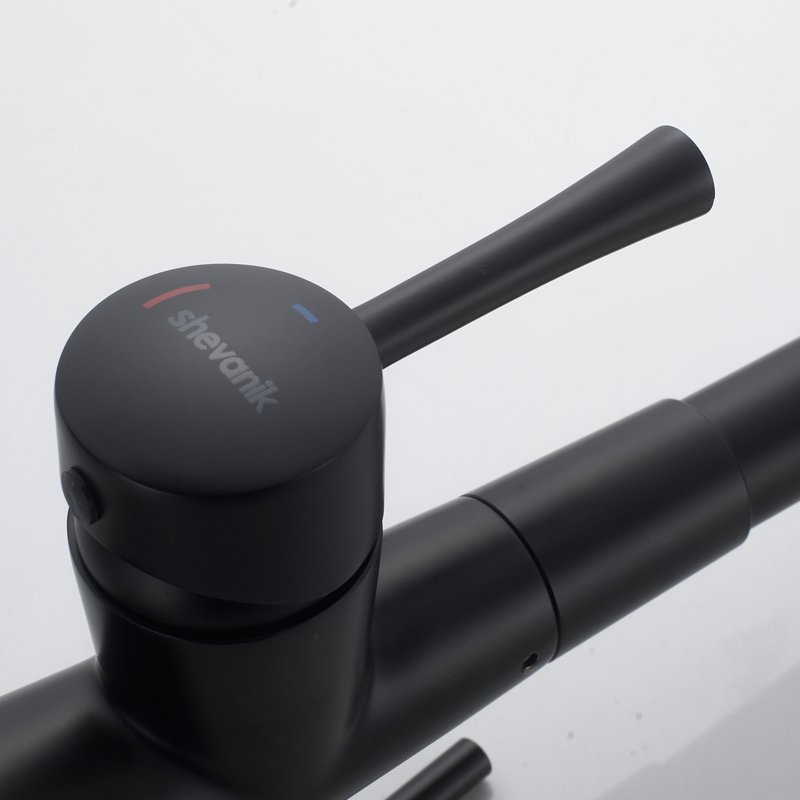 Смеситель для кухни с подключением фильтра Shevanik S528H, черный