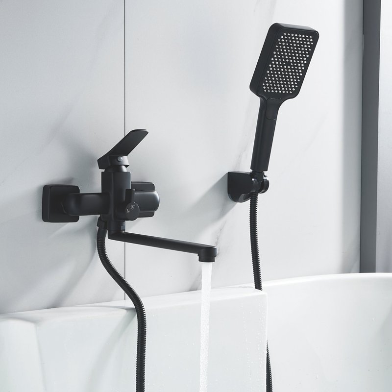 Смеситель для ванны Shevanik S9902H, черный