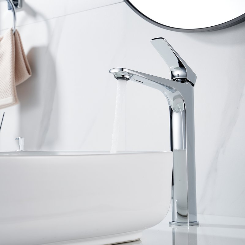 Смеситель для раковины высокий Shevanik S4211, хром