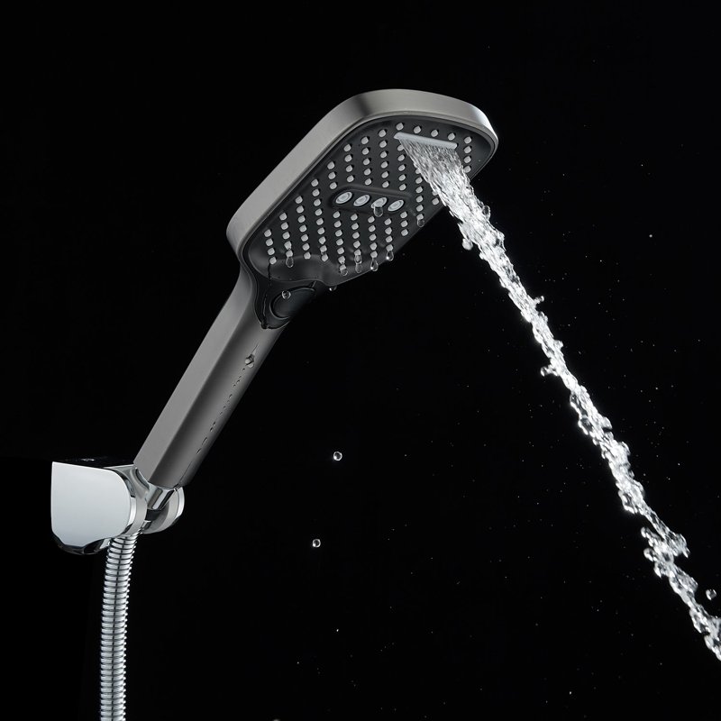 Смеситель на борт ванны Shevanik S4112T, оружейная сталь