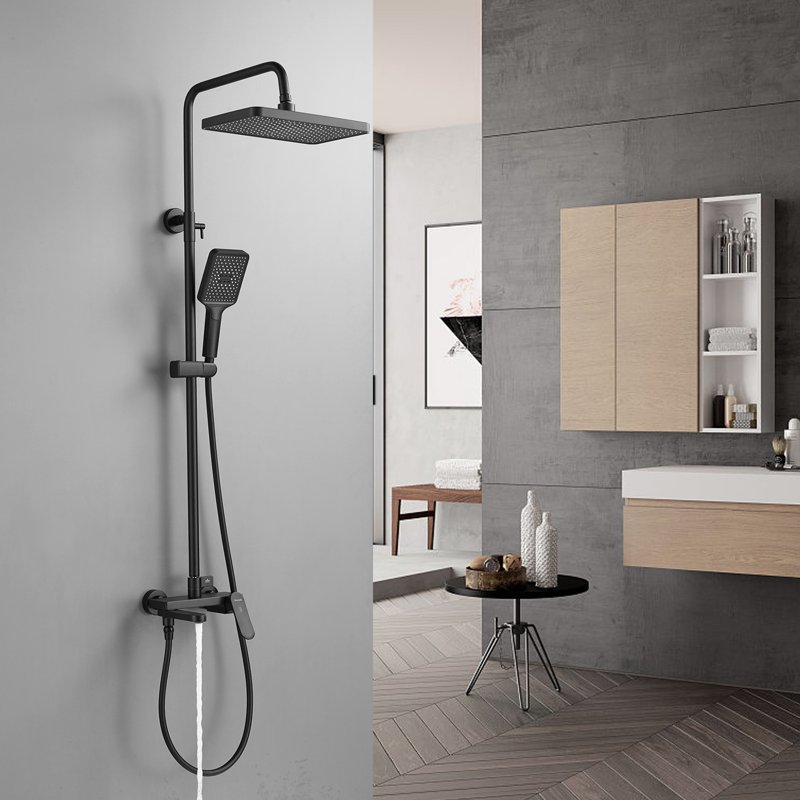 Душевая система Shevanik S8836H, черный