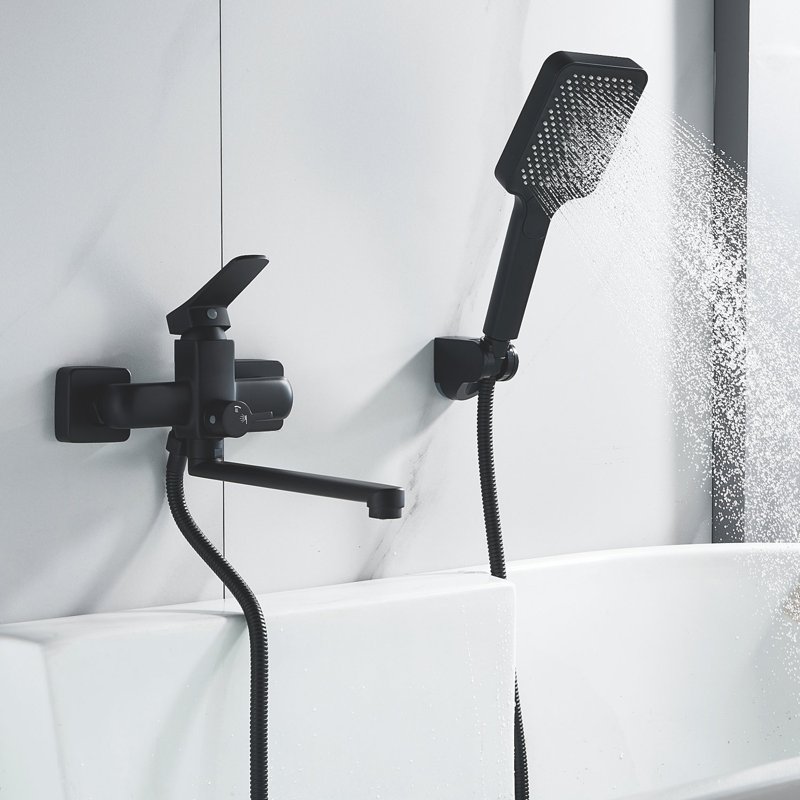 Смеситель для ванны Shevanik S9902H, черный