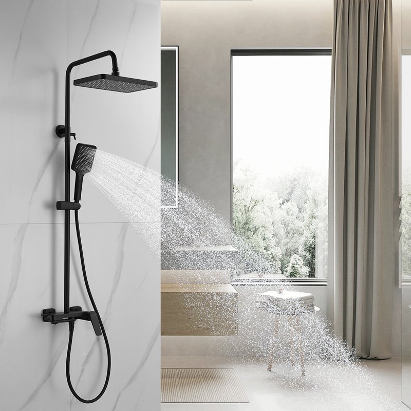 Душевая система Shevanik S8236H, черный