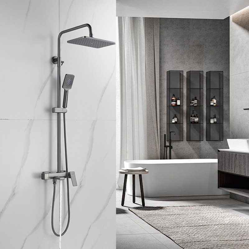 Душевая система Shevanik S8136H, черный