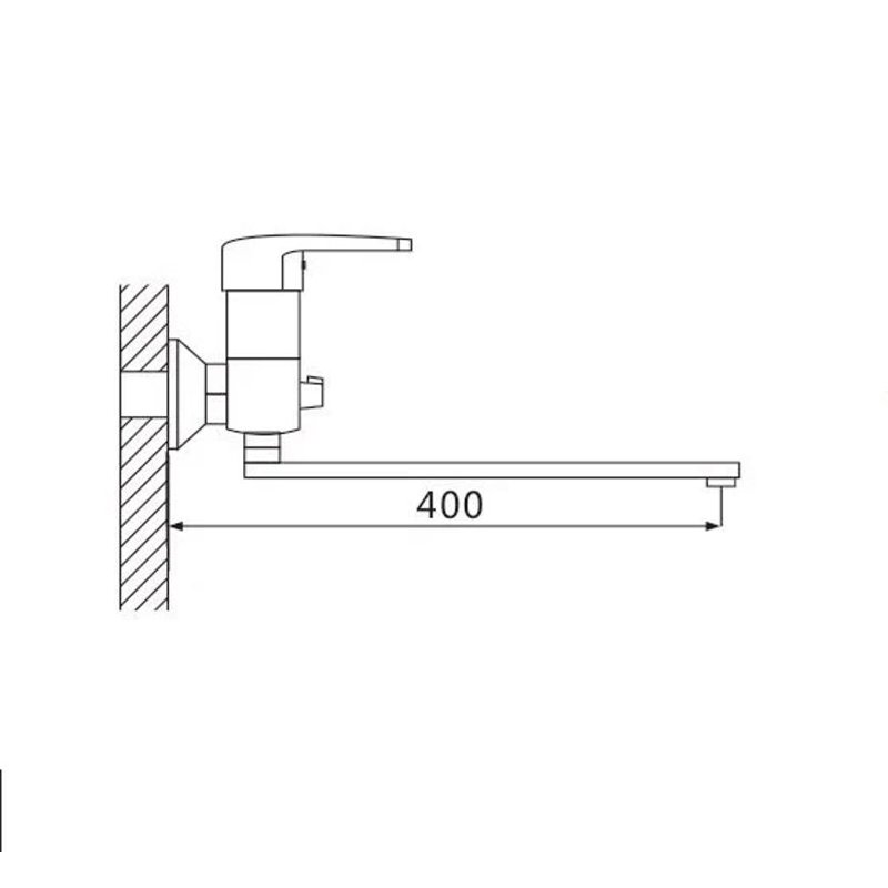 Смеситель для ванны Shevanik S5022F, белый/хром