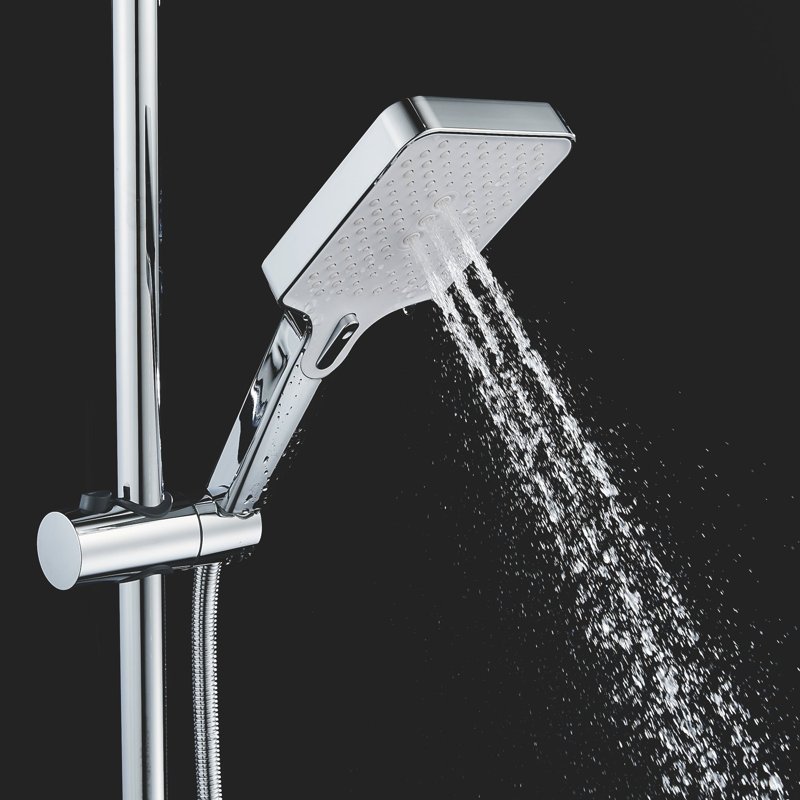 Душевая система Shevanik S6036H, черный/хром