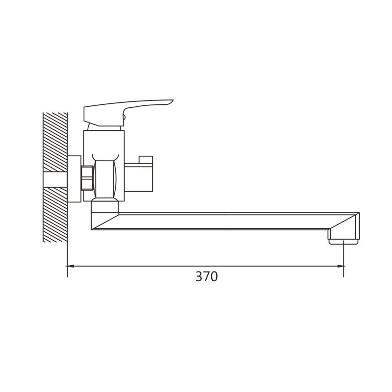 Смеситель для ванны Shevanik S8522H, черный