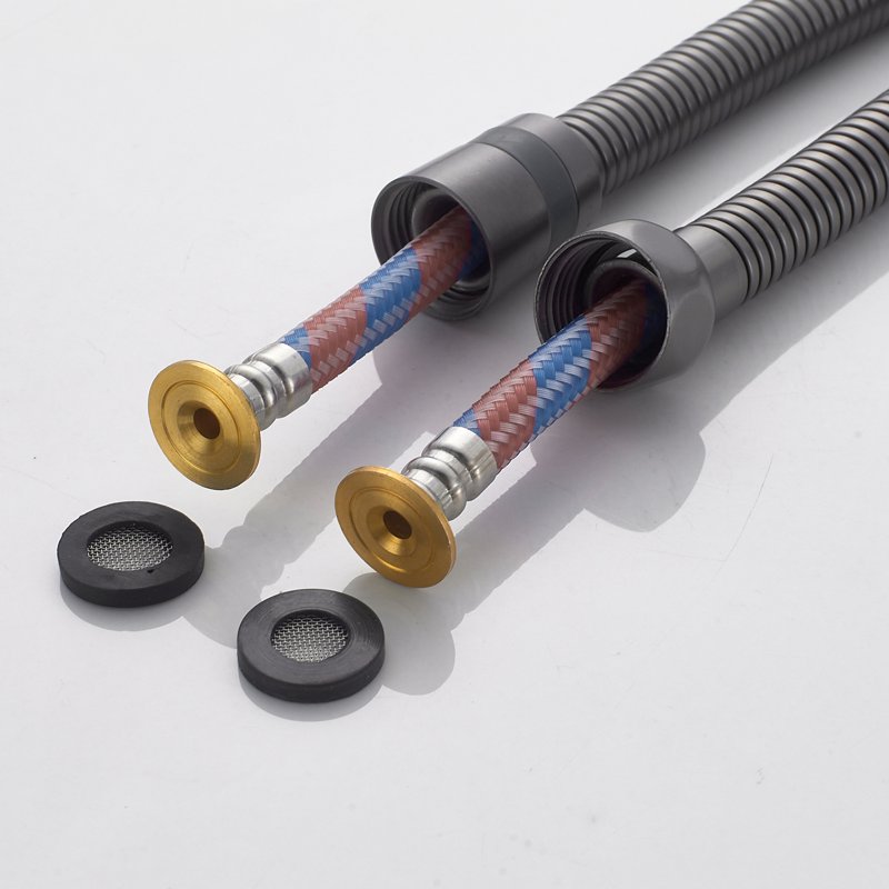 Гигиенический душ со смесителем Shevanik S9905T-1, оружейная сталь