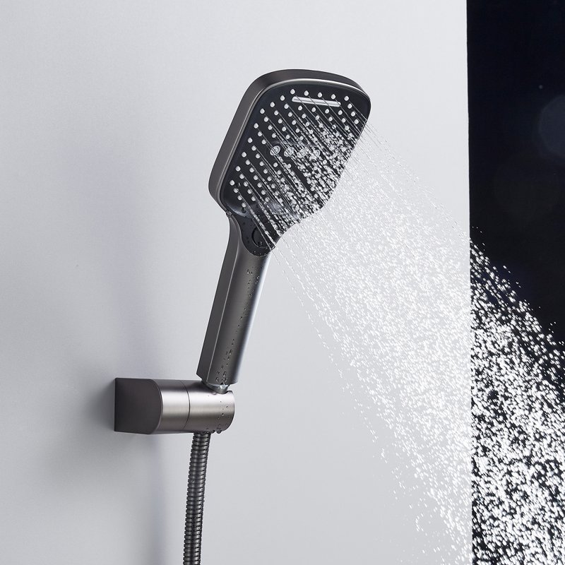 Душевая система встраиваемая Shevanik S4135T, оружейная сталь