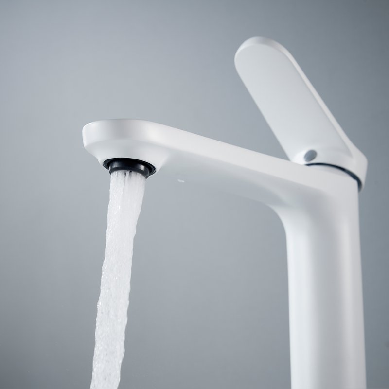 Смеситель для раковины высокий Shevanik S4311C, белый