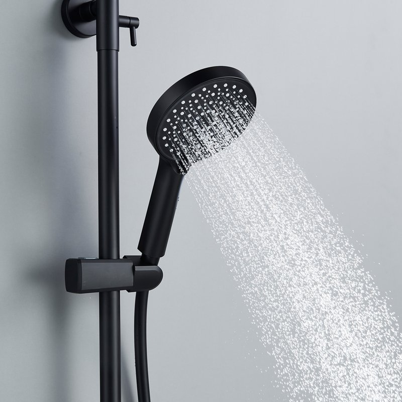 Душевая система Shevanik S8436H, черный