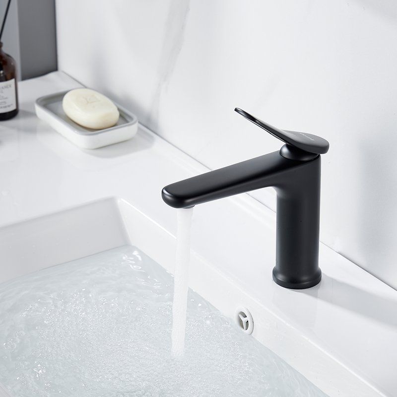 Смеситель для раковины Shevanik S4701H, черный