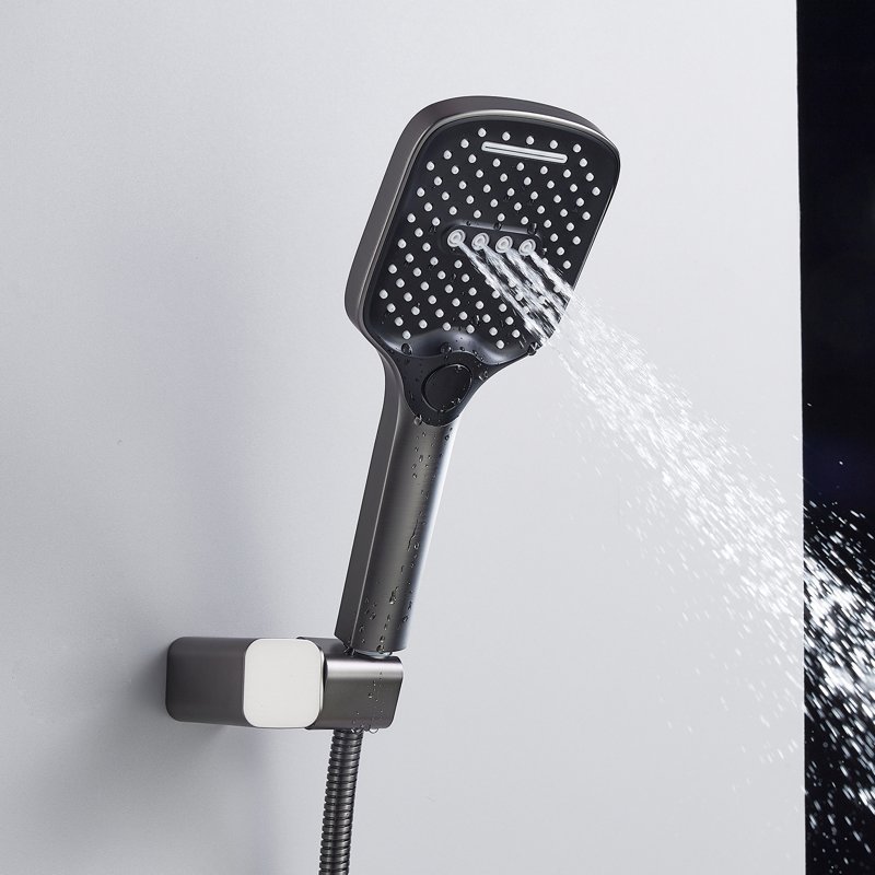 Душевая система встраиваемая Shevanik S4035T, оружейная сталь