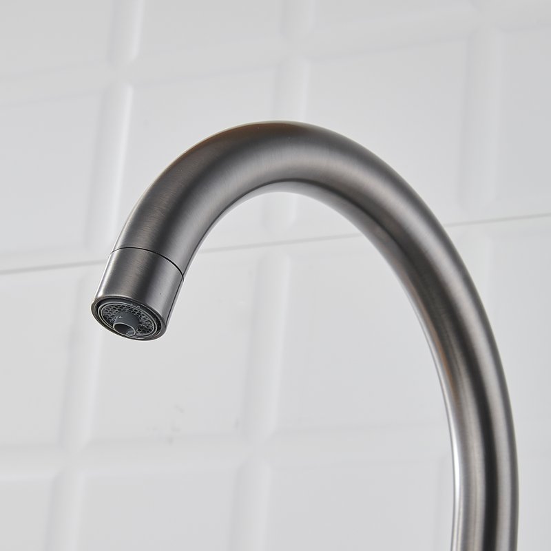 Смеситель для кухни с подключением фильтра Shevanik S428T, оружейная сталь