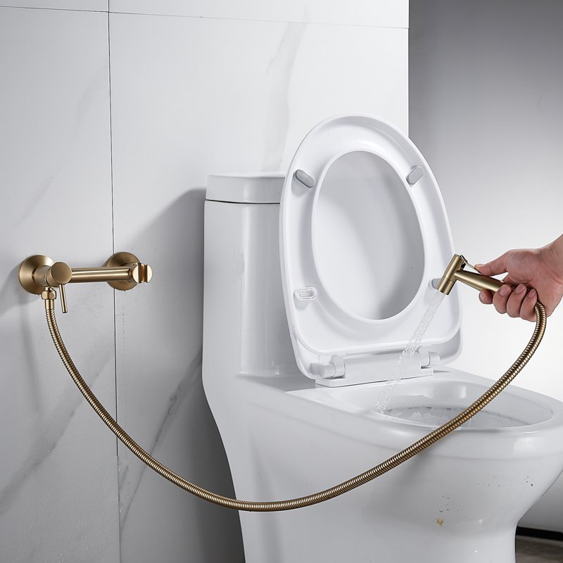 Гигиенический душ со смесителем Shevanik S127T, оружейная сталь