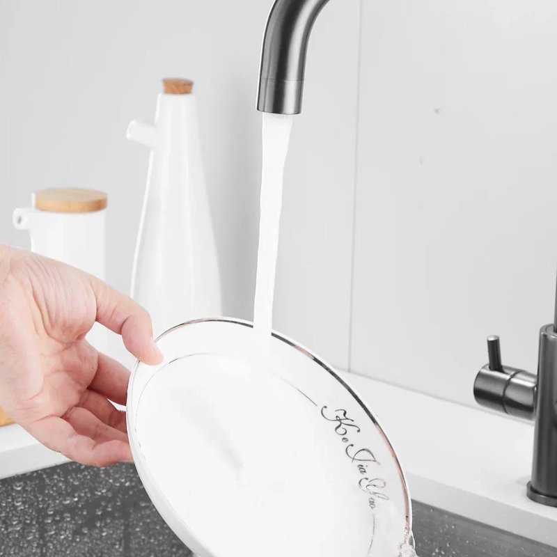 Смеситель для кухни с подключением фильтра Shevanik S228T, оружейная сталь