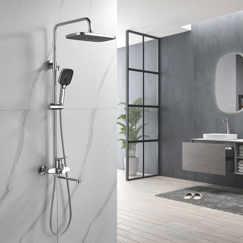 Душевая система Shevanik S6836H, черный