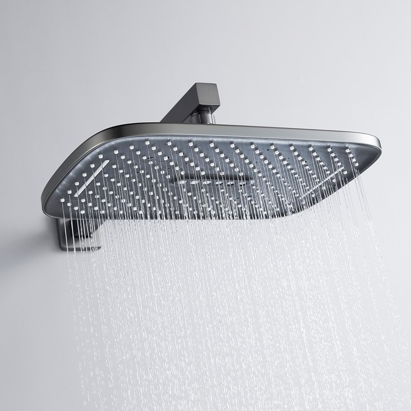 Душевая система встраиваемая Shevanik S4035T, оружейная сталь