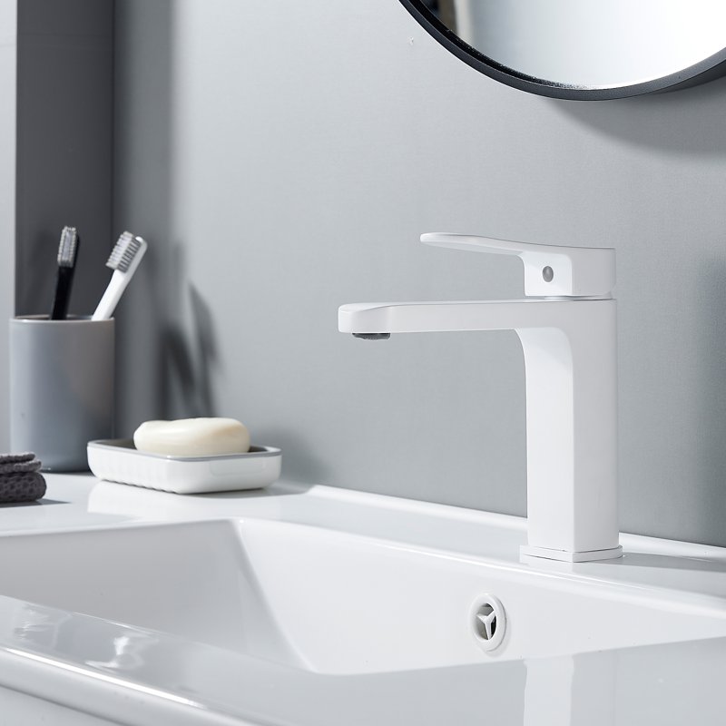 Смеситель для раковины Shevanik S4501C, белый