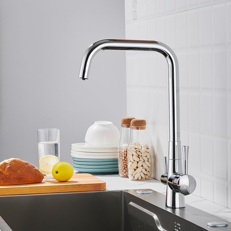 Смеситель для кухни с подключением фильтра Shevanik S528, хром