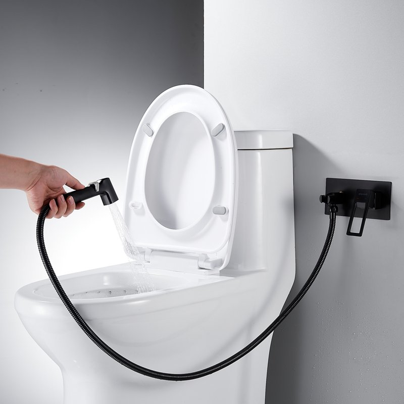 Гигиенический душ со смесителем Shevanik S6805T-1, оружейная сталь