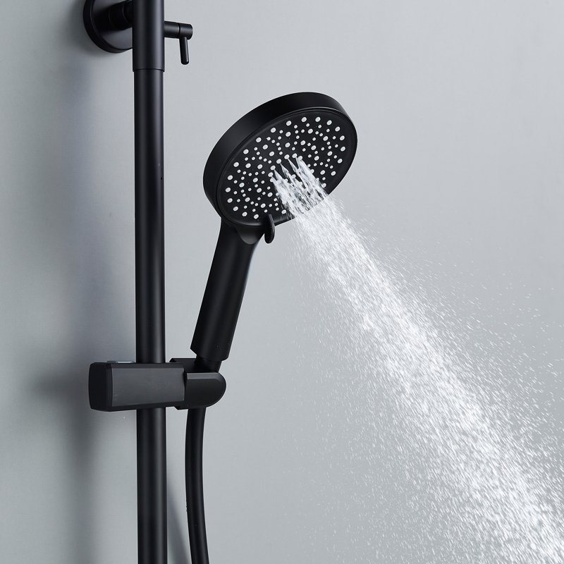 Душевая система Shevanik S8436H, черный