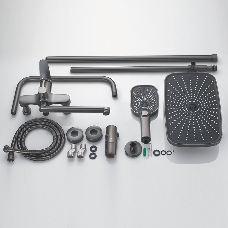 Душевая система Shevanik S7036H, черный