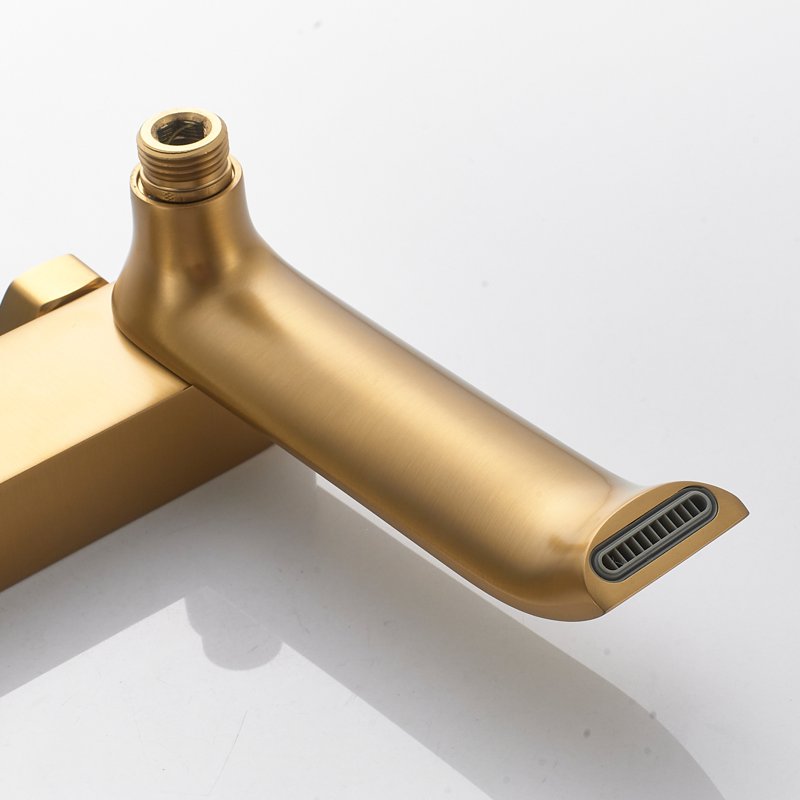 Смеситель для ванны Shevanik S4102G, золотой сатин