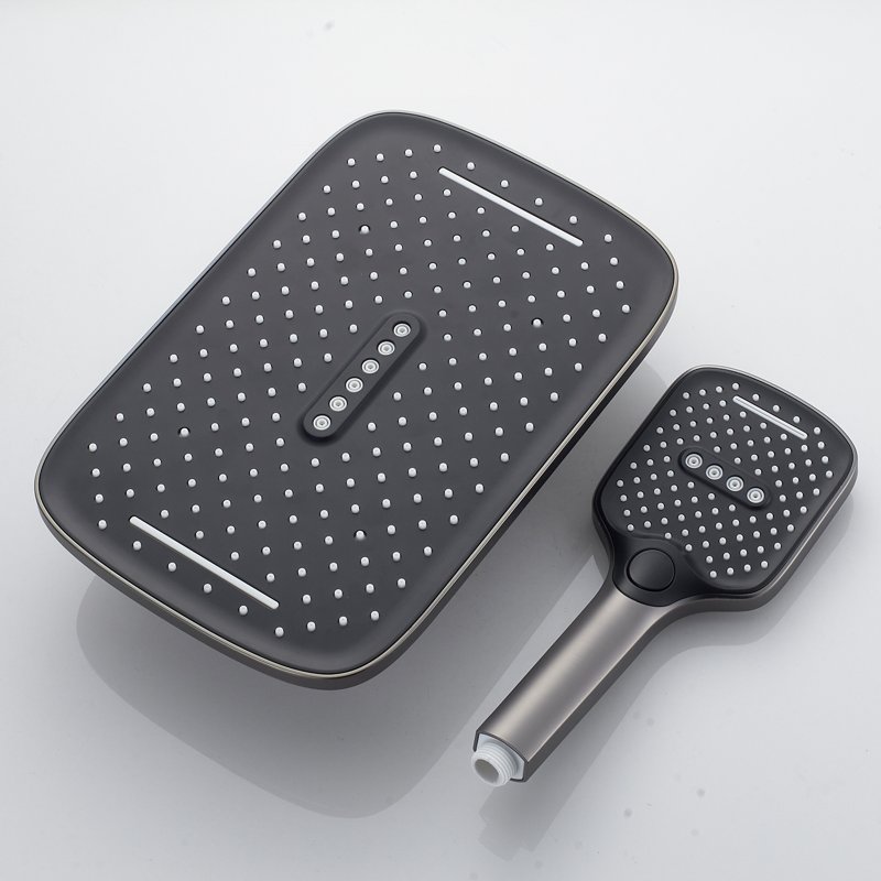 Душевая система встраиваемая Shevanik S4035T, оружейная сталь