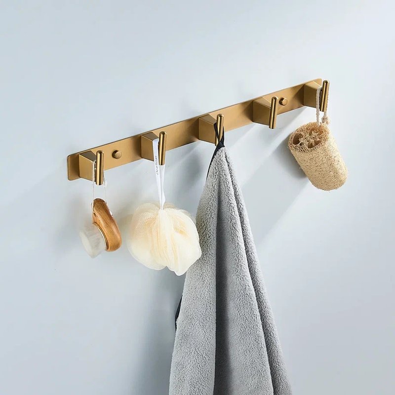 Планка с 5 крючками Shevanik SG5751G, золотой сатин