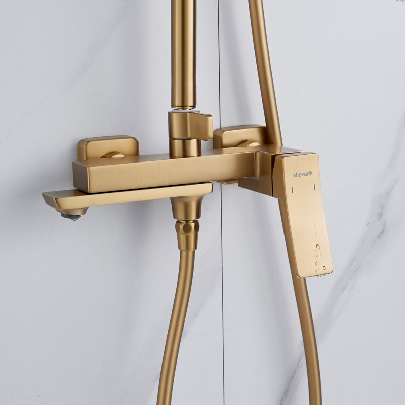 Душевая система Shevanik S9136H, черный