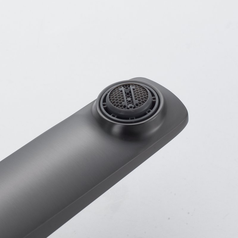 Смеситель для раковины высокий Shevanik S4211T, оружейная сталь